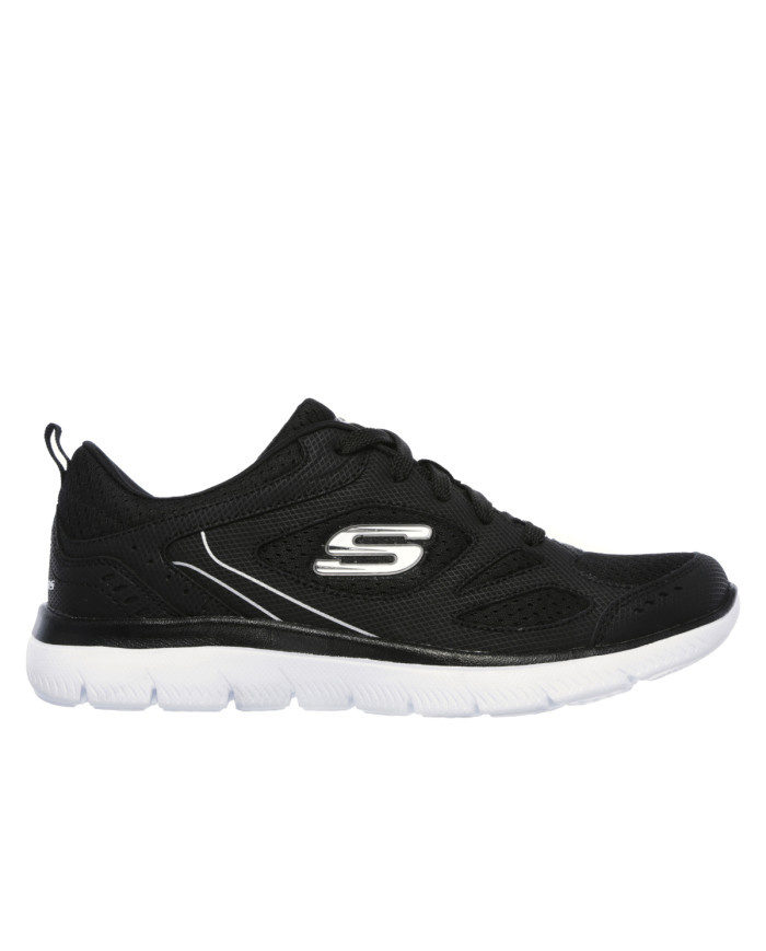 Buty damskie Skechers SUMMITS SUITED 12982BKW Czarne - Sklep online Mastersport