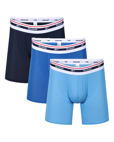 Bielizna męska Reebok SPORTS TRUNKS MED FINLO 3PK 150303PKA Niebieska - Sklep online Mastersport