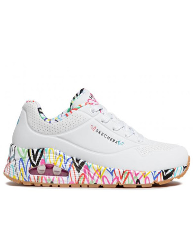 Buty damskie Skechers UNO LOVING LOVE 155506WHT Białe - Sklep online Mastersport