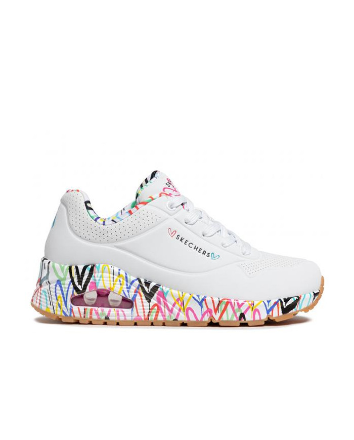Buty damskie Skechers UNO LOVING LOVE 155506WHT Białe - Sklep online Mastersport