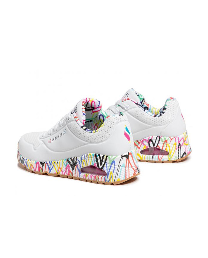 Buty damskie Skechers UNO LOVING LOVE 155506WHT Białe - Sklep online Mastersport