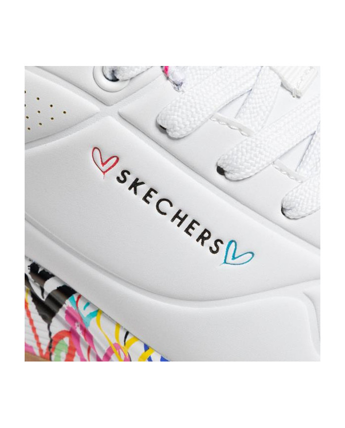 Buty damskie Skechers UNO LOVING LOVE 155506WHT Białe - Sklep online Mastersport