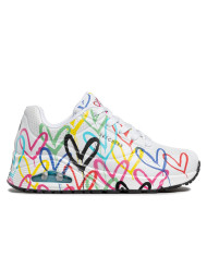 Buty damskie Skechers UNO SPREAD THE LOVE 155507WMLT Białe - Sklep online Mastersport