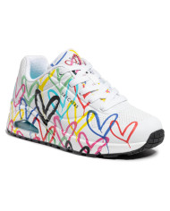 Buty damskie Skechers UNO SPREAD THE LOVE 155507WMLT Białe - Sklep online Mastersport