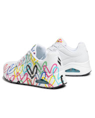 Buty damskie Skechers UNO SPREAD THE LOVE 155507WMLT Białe - Sklep online Mastersport