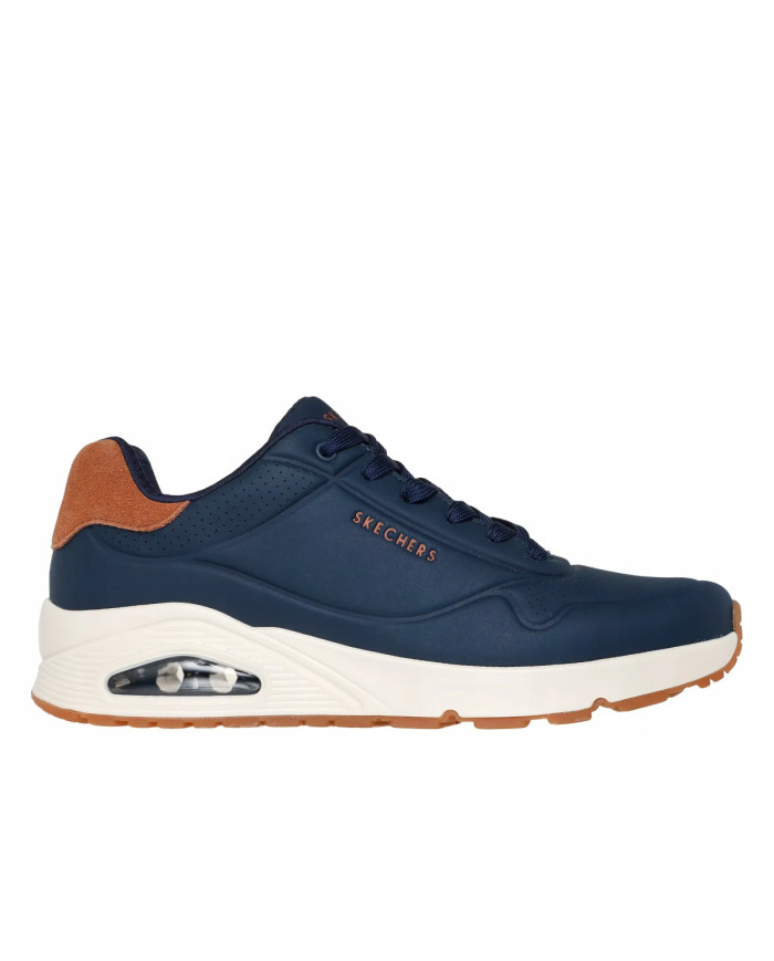 Buty męskie Skechers UNO SUITED ON AIR 183004NVY Granatowe - Sklep online Mastersport