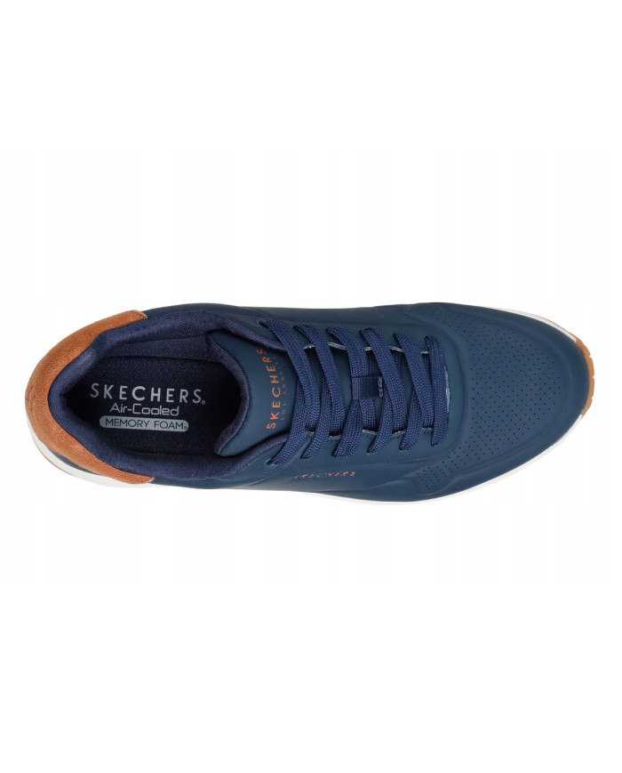Buty męskie Skechers UNO SUITED ON AIR 183004NVY Granatowe - Sklep online Mastersport