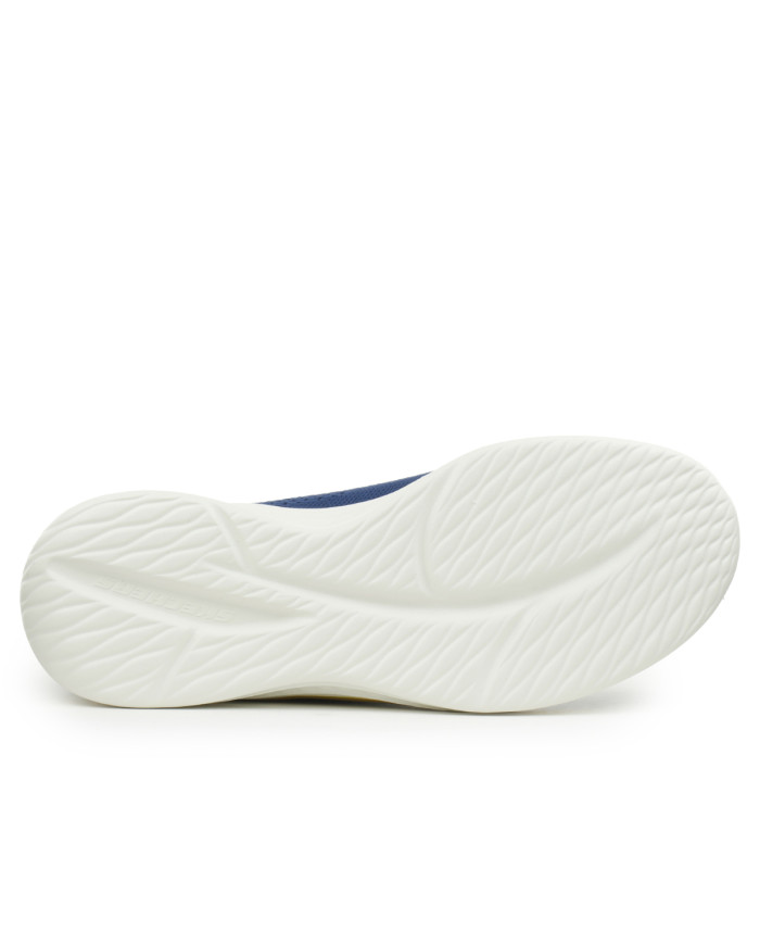 Buty męskie Skechers SLADE QUINTO 210810BLU Niebieskie - Sklep online Mastersport