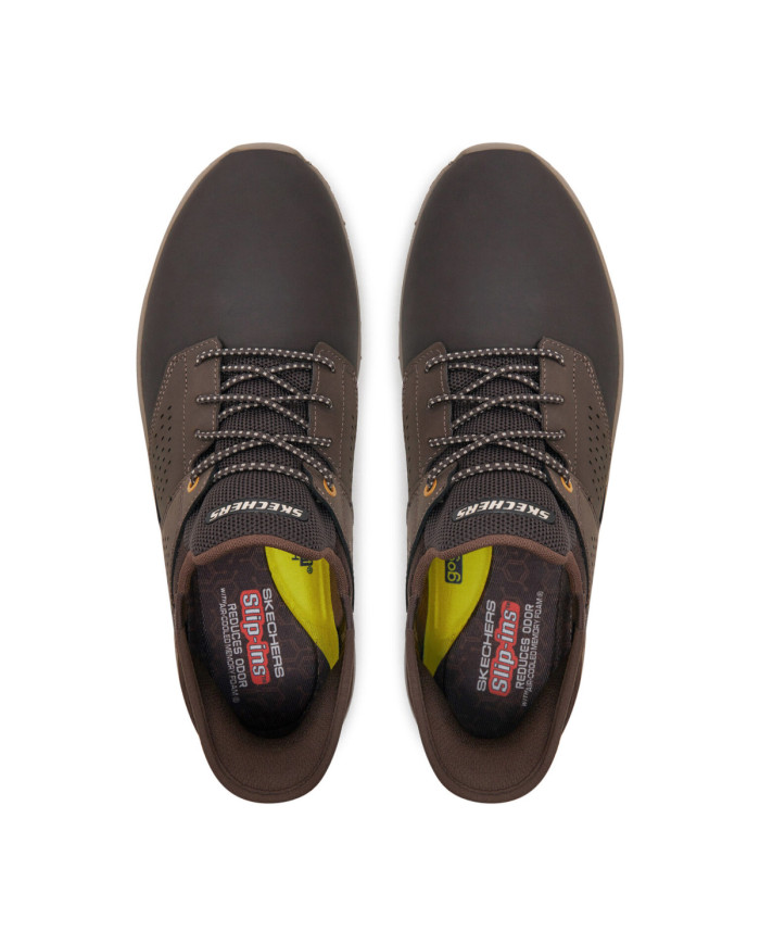 Buty męskie Skechers SLADE MACKLIN 210890CHOC Brązowe - Sklep online Mastersport