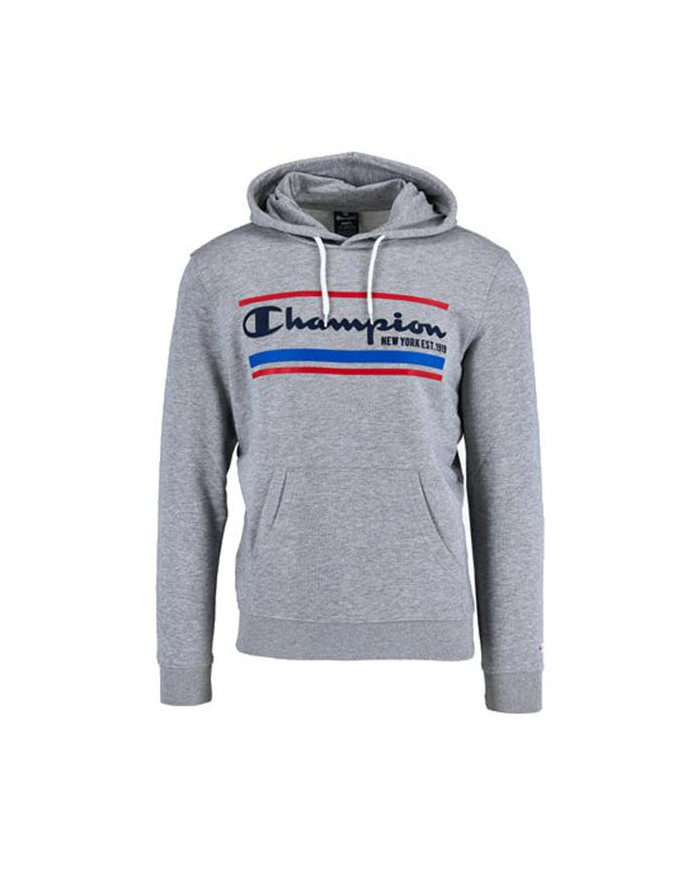 Bluza męska Champion HOODED SWEATSHIRT 214297EM006 Szara - Sklep online Mastersport