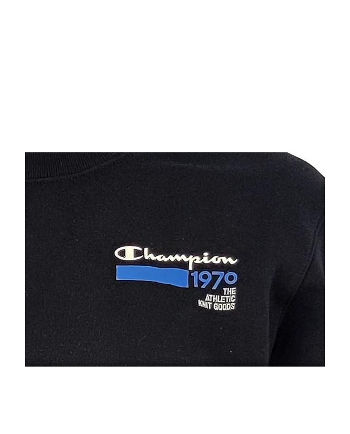 Bluza męska Champion CREWNECK SWEATSHIRT 215708KK001 Czarna - Sklep online Mastersport