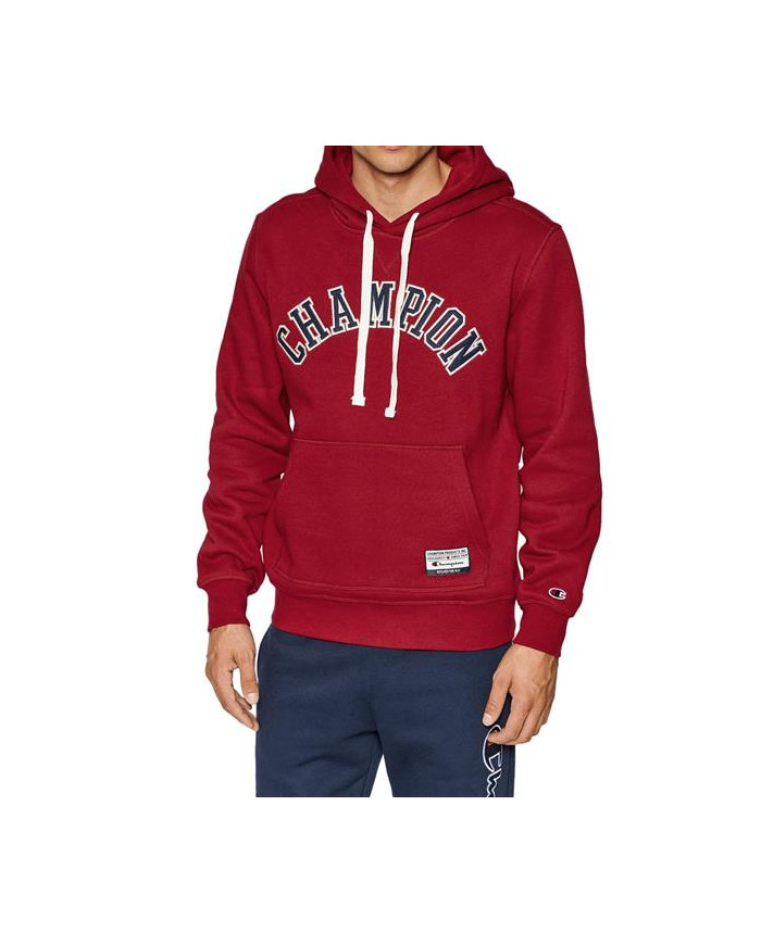 Bluza męska Champion HOODED SWEATSHIRT 216569RS506 Czerwona - Sklep online Mastersport