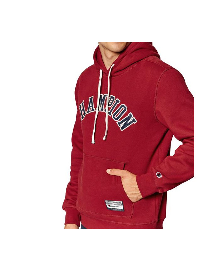 Bluza męska Champion HOODED SWEATSHIRT 216569RS506 Czerwona - Sklep online Mastersport
