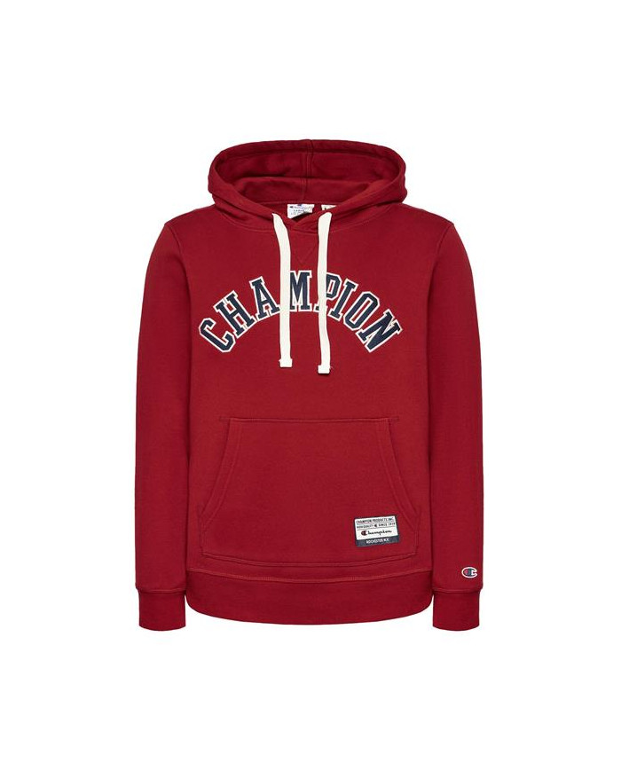 Bluza męska Champion HOODED SWEATSHIRT 216569RS506 Czerwona - Sklep online Mastersport