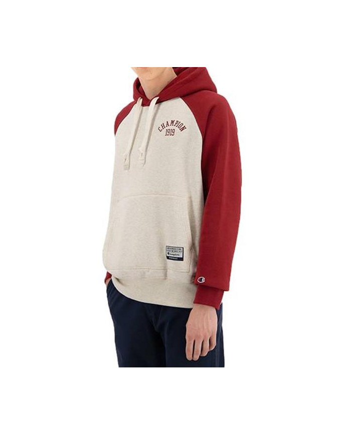 Bluza męska Champion HOODED SWEATSHIRT 216571EM005 Czerwona - Sklep online Mastersport