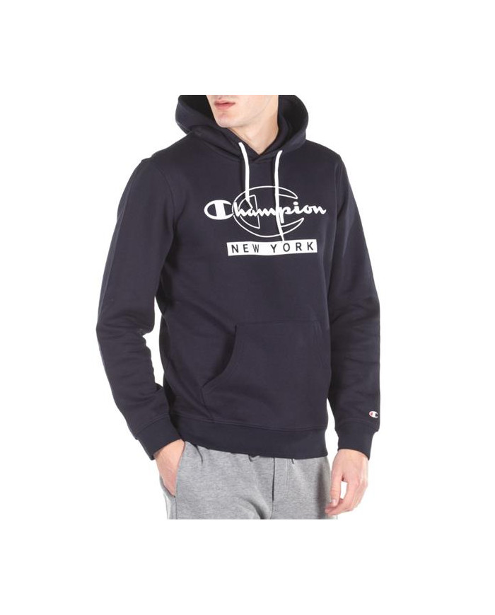 Bluza męska Champion HOODED SWEATSHIRT 216603BS501 Niebieska - Sklep online Mastersport