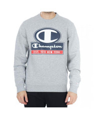 Bluza męska Champion CREWNECK SWEATSHIRT 216604EM006 Szara - Sklep online Mastersport