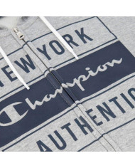 Bluza męska Champion HOODED FULL ZIP SWEATSHIRT 216605EM006 Szara - Sklep online Mastersport