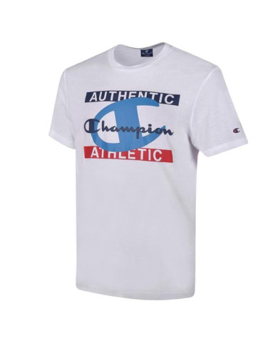 Koszulka męska Champion CREWNECK T-SHIRT 216606WW001 Biała - Sklep online Mastersport