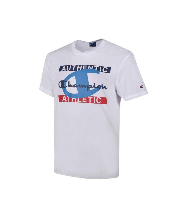 Koszulka męska Champion CREWNECK T-SHIRT 216606WW001 Biała - Sklep online Mastersport