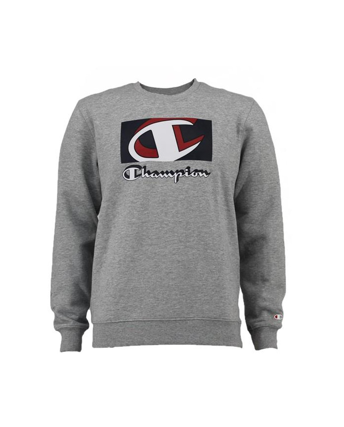 Bluza męska Champion CREWNECK SWEATSHIRT 216641EM006 Szara - Sklep online Mastersport