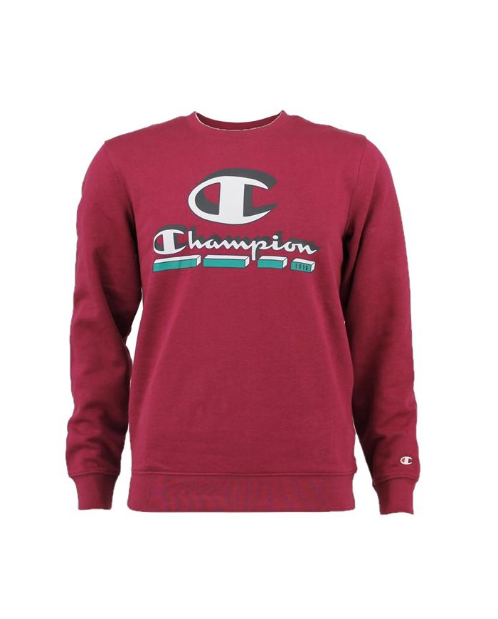 Bluza męska Champion CREWNECK SWEATSHIRT 216641VS516 Czerwona - Sklep online Mastersport