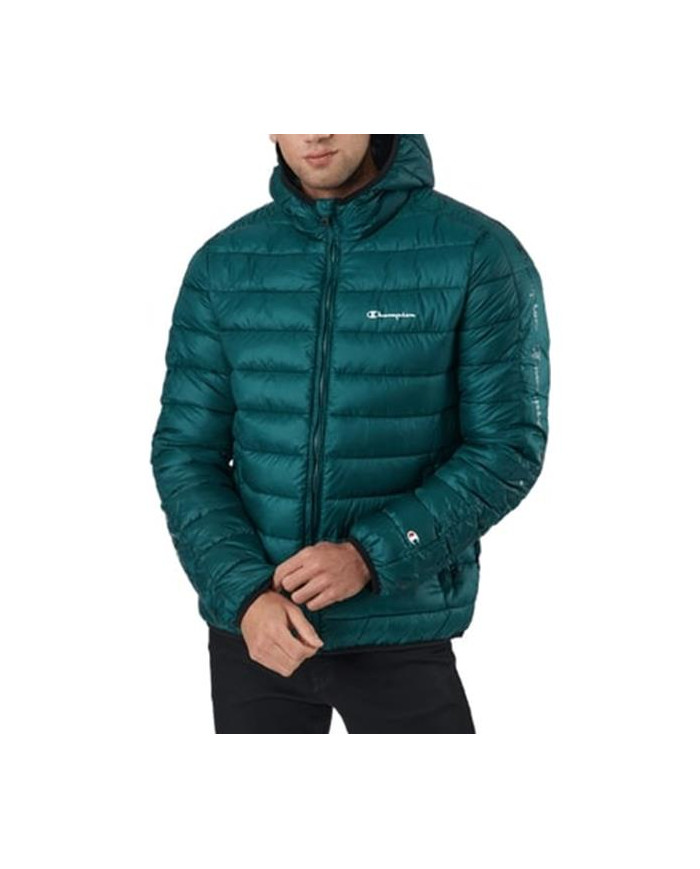 Kurtka męska Champion HOODED JACKET 216647GS502 Zielona - Sklep online Mastersport
