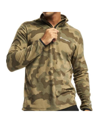 Bluza męska Champion HALF ZIP TOP 216696GL021 Zielona - Sklep online Mastersport