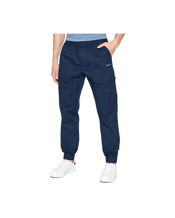 Spodnie męskie Champion ELASTIC CUFF PANTS 217179BS538 Niebieskie - Sklep online Mastersport