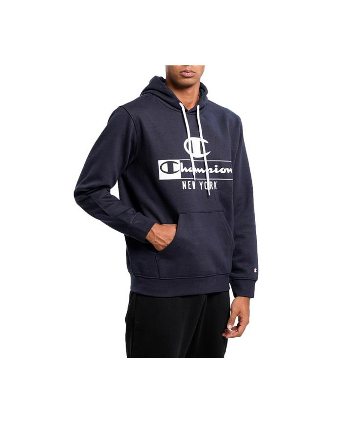 Bluza męska Champion HOODED SWEATSHIRT 217994BS501 Niebieska - Sklep online Mastersport