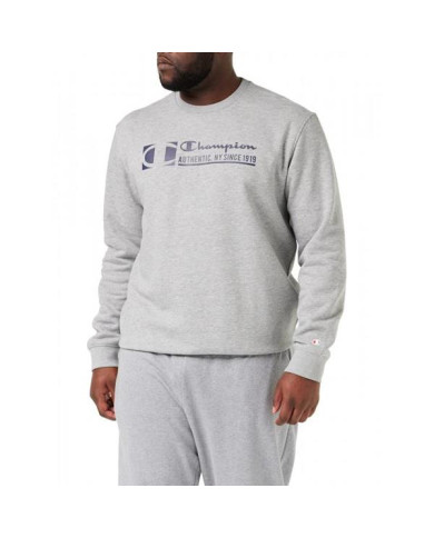 Bluza męska Champion CREWNECK SWEATSHIRT 217995EM006 Szara - Sklep online Mastersport