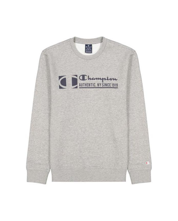 Bluza męska Champion CREWNECK SWEATSHIRT 217995EM006 Szara - Sklep online Mastersport