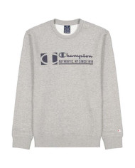 Bluza męska Champion CREWNECK SWEATSHIRT 217995EM006 Szara - Sklep online Mastersport