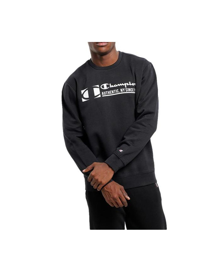 Bluza męska Champion CREWNECK SWEATSHIRT 217995KK001 Czarna - Sklep online Mastersport