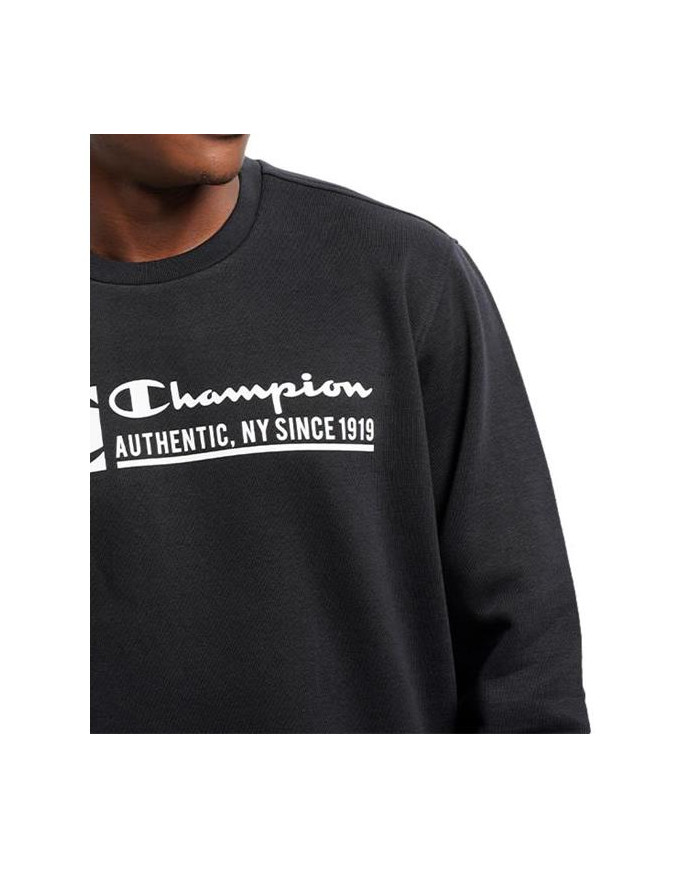 Bluza męska Champion CREWNECK SWEATSHIRT 217995KK001 Czarna - Sklep online Mastersport