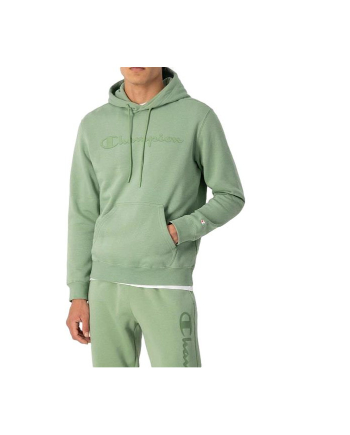 Bluza męska Champion HOODED SWEATSHIRT 218282GS088 Zielona - Sklep online Mastersport