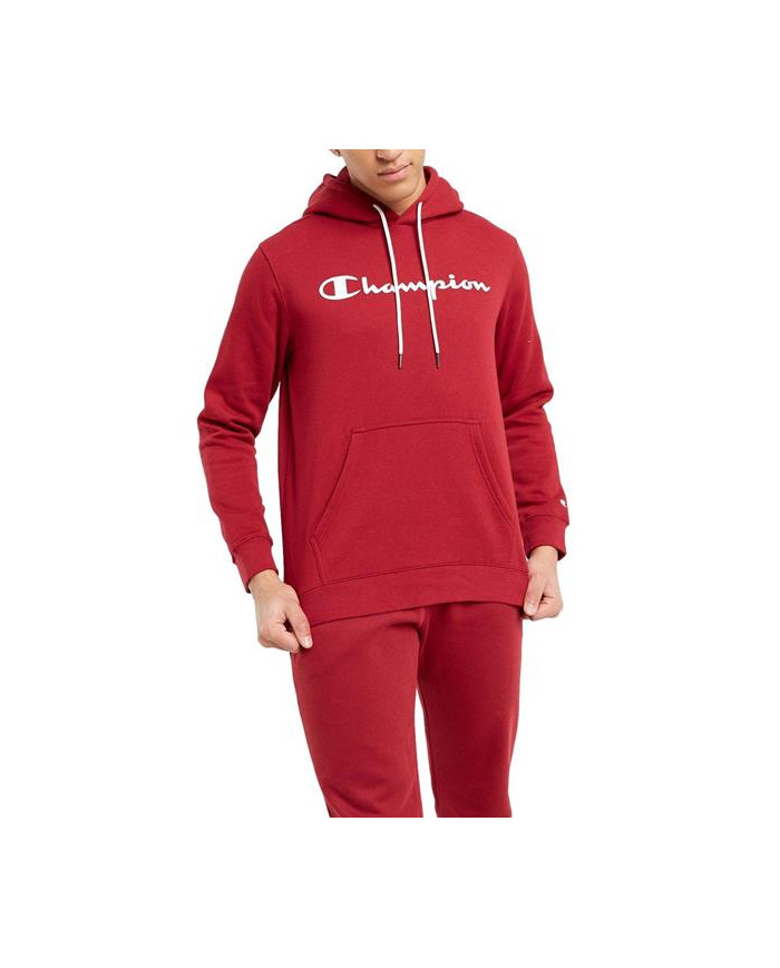 Bluza męska Champion HOODED SWEATSHIRT 218282RS506 Czerwona - Sklep online Mastersport