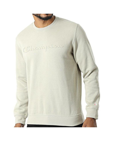 Bluza męska Champion CREWNECK SWEATSHIRT 218283ES066 Beżowa - Sklep online Mastersport