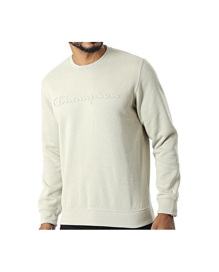 Bluza męska Champion CREWNECK SWEATSHIRT 218283ES066 Beżowa - Sklep online Mastersport