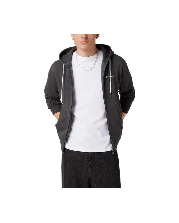 Bluza męska Champion HOODED FULL ZIP SWEAT 218289ES509 Szara - Sklep online Mastersport