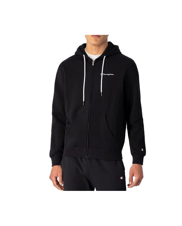 Bluza męska Champion HOODED FULL ZIP SWEAT 218289KK001 Czarna - Sklep online Mastersport