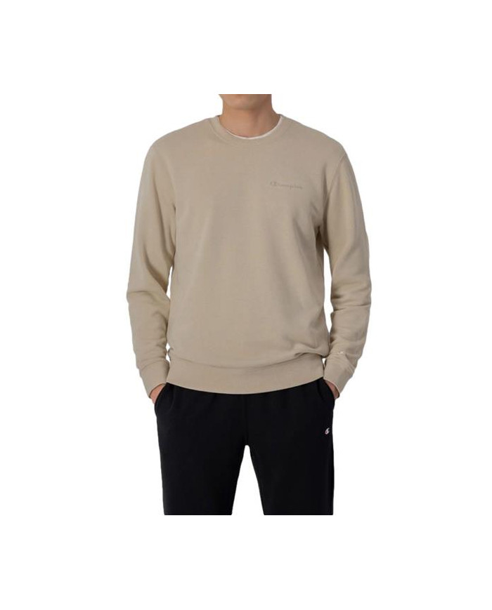 Bluza męska Champion CREWNECK SWEATSHIRT 218536MS073 Beżowa - Sklep online Mastersport