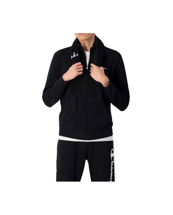 Bluza męska Champion FULL ZIP SWEATSHIRT 218538KK001 Czarna - Sklep online Mastersport