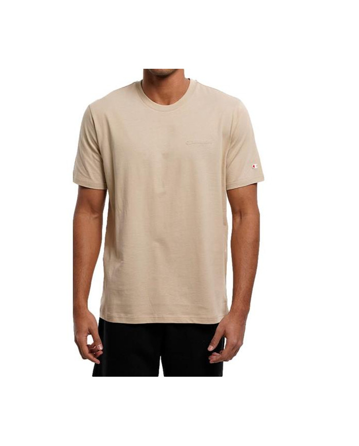 Koszulka męska Champion CREWNECK T-SHIRT 218539MS073 Beżowa - Sklep online Mastersport