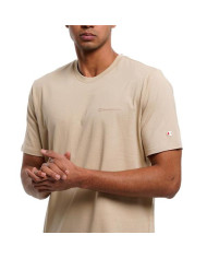 Koszulka męska Champion CREWNECK T-SHIRT 218539MS073 Beżowa - Sklep online Mastersport