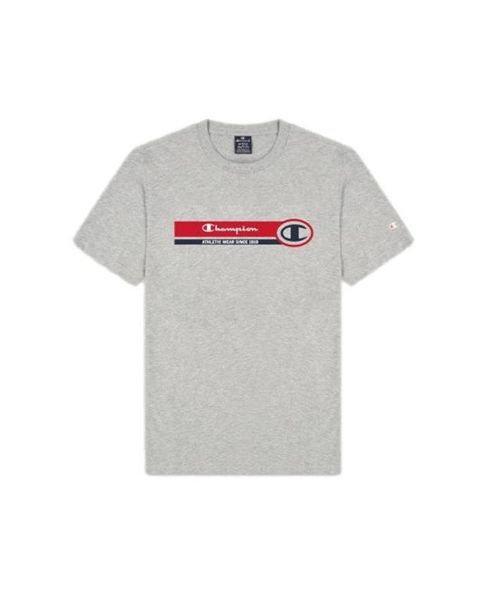 Koszulka męska Champion CREWNECK T-SHIRT 218561EM006 Szara - Sklep online Mastersport