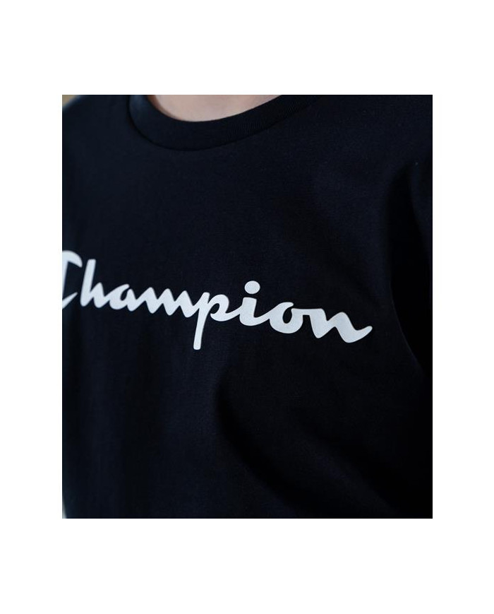 Koszulka dziecięca Champion CREWNECK T-SHIRT 305365KK001 Czarna - Sklep online Mastersport