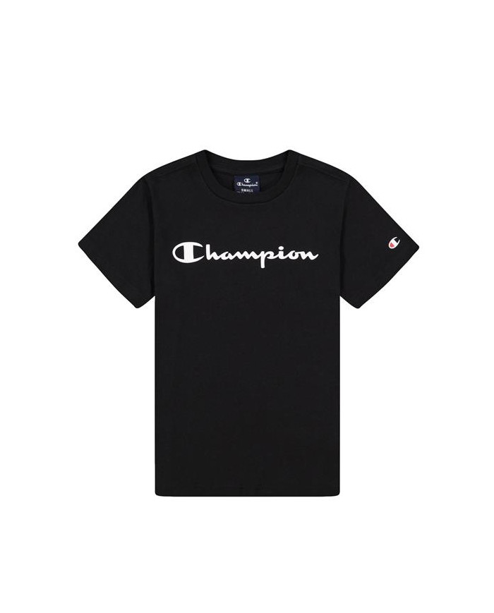 Koszulka dziecięca Champion CREWNECK T-SHIRT 305365KK001 Czarna - Sklep online Mastersport