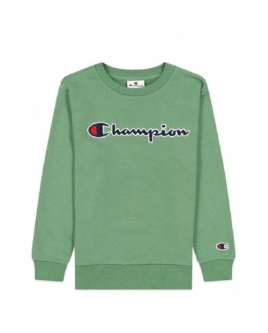 Bluza dziecięca Champion CREWNECK SWEATSHIRT 305951GS098 Zielona - Sklep online Mastersport