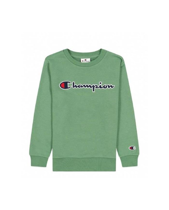 Bluza dziecięca Champion CREWNECK SWEATSHIRT 305951GS098 Zielona - Sklep online Mastersport